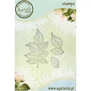 Stempel polimerowy - Liście zestaw 3 - Agateria - Szkolne artykuły papiernicze - miniaturka - grafika 1