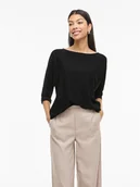 Koszulki i topy damskie - Vila Koszulka "Vimalu" w kolorze czarnym - miniaturka - grafika 1