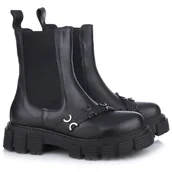 Botki damskie - Botki damskie Bombonella 10T 158.8277 S.A 827 T SYH czarne 38 - miniaturka - grafika 1