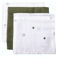 Pieluchy - Jollein 3 pieluszki do odbijania Hydrophlic Face 31x31 cm STARGAZE Leaf Green - miniaturka - grafika 1