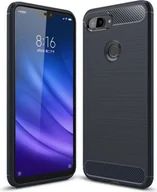 Etui i futerały do telefonów - Etui Xiaomi Etui na telefon komórkowy Etui TPU Etui ochronne Etui na telefon komórkowy Zderzak Carbon Optic Shell, Kolor: Niebieski, Wybierz model: Xiaomi Redmi 8A - miniaturka - grafika 1