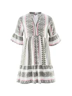 Sukienki - happy girls by Eisend Sukienka w kolorze biało-zielono-jasnoróżowym - miniaturka - grafika 1