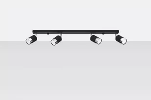 Sollux Lighting Plafon NERO 4 czarny/chrom - Lampy sufitowe - miniaturka - grafika 1
