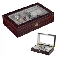 Pudełka i szkatułki - Szkatułka Na 12 Zegarków Zamek Prezent Jakość - miniaturka - grafika 1