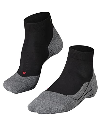 FALKE Mężczyźni Skarpety do biegania RU4 Endurance Short M Sso Bawełna przeciw pęcherzom cienkie 1 Para, Czarny Black-Mix 3010, 44-45