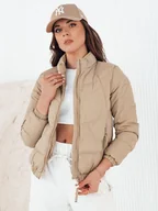Kurtki damskie - Kurtka damska przejściowa SALECA beżowa Dstreet TY4251-S - miniaturka - grafika 1