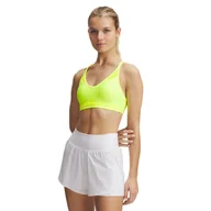 Bielizna sportowa damska - Biustonosz treningowy Under Armour UA Crossback Low Bra - żółty - miniaturka - grafika 1