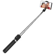 Selfie stick - Bezprzewodowy kijek do selfie Bluetooth z funkcją regulacji wysokości/statywu — czarny - miniaturka - grafika 1