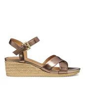 Espadryle damskie - Espadryle Geox D Ischia Corda D02HHC 000CF C5005 Złoty - miniaturka - grafika 1
