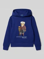 Swetry dla chłopców - Bluza z kapturem o kroju regular fit z nadrukiem z logo - miniaturka - grafika 1