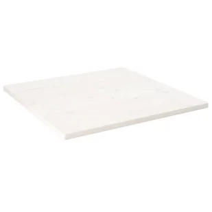 vidaXL Blat stołu, biały, 90x90x2,5cm, lite drewno sosnowe, kwadratowy - Meble modułowe i akcesoria - miniaturka - grafika 1