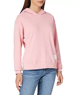 BOSS Damska bluza Esqua1 Relaxed-Fit z kapturem z French Terry z naszywką z logo, Rosa, L - Bluzy damskie - miniaturka - grafika 1