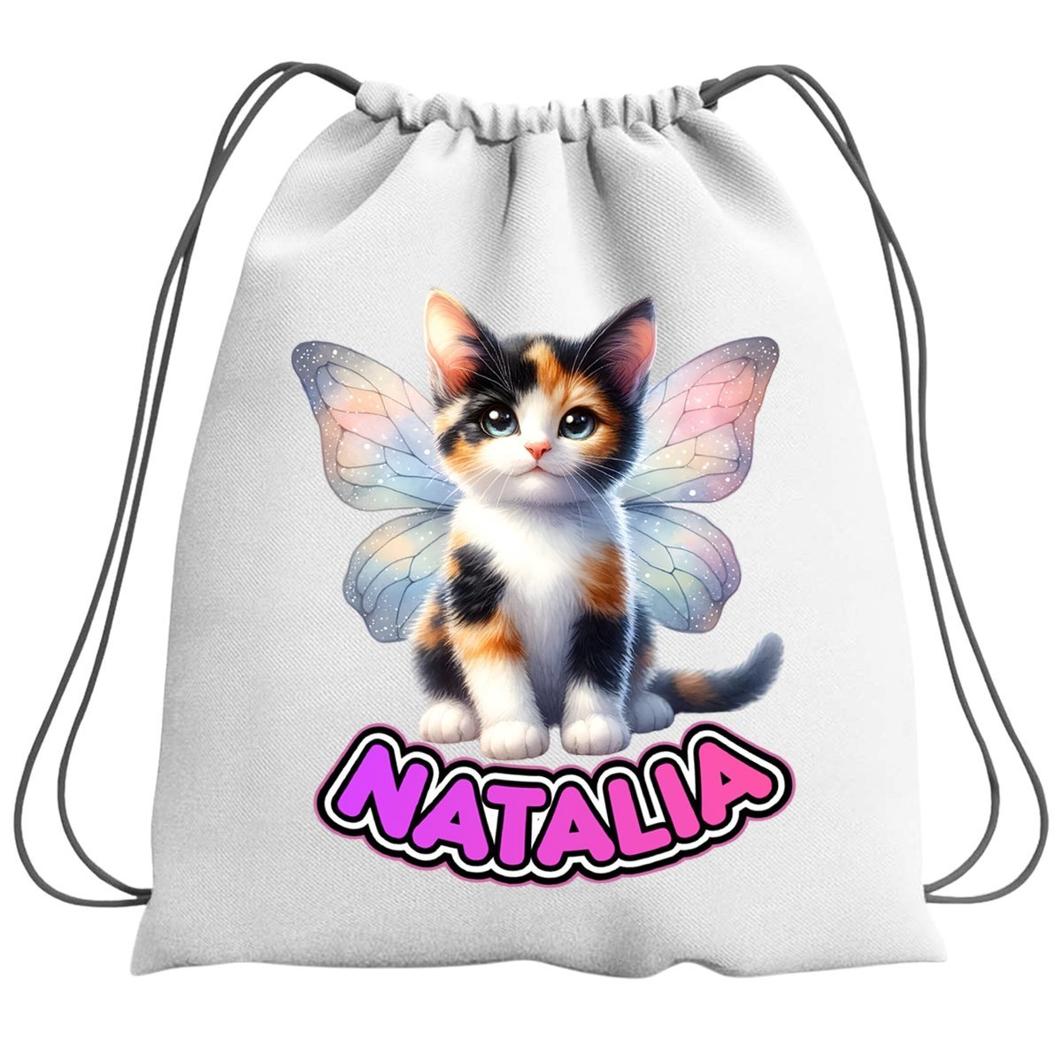 Plecak Worek Koty Kotki Kot Z Skrzydłami Szkolny Na Buty WF Obuwie Z Napisem