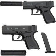 Zabawki militarne - Pistolet na kulki 6mm GLOCK ASG imitacja broni PK-C43-1 - miniaturka - grafika 1