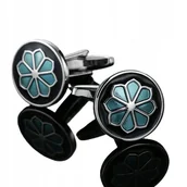 Spinki do mankietów i krawatów - Spinki do mankietów wzór KWIAT - miniaturka - grafika 1