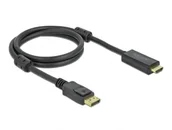Adaptery i przejściówki - DeLOCK 85955 adapter kablowy 1 m HDMI Typu A (Standard) DisplayPort Czarny - miniaturka - grafika 1