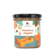 Słodkie kremy i masła - Miodowy Migdał - pasta z migdałów z miodem / Bartnik Mazowiecki - miniaturka - grafika 1