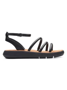 Clarks Skórzane sandały w kolorze czarnym - Sandały damskie - miniaturka - grafika 1