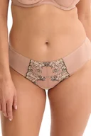 Majtki damskie - Figi damskie bikini z haftem Oriana 036 beżowe 4XL - miniaturka - grafika 1
