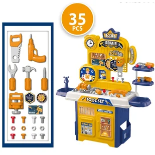 Zabawka Dla Dzieci Duży Warsztat Z Narzędziami Zestaw Majsterkowicza+35El. - Mały majsterkowicz Zabawka Dla Dzieci Duży Warsztat Z Narzędziami Zestaw Majsterkowicza+35El. - Mały majsterkowicz - miniaturka - grafika 1