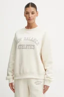 Bluzy damskie - New Balance bluza damska kolor beżowy z nadrukiem WT43516LIN - miniaturka - grafika 1