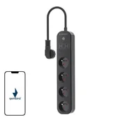 Listwy zasilające - Listwa GEMBIRD TSL-PS-F4U-02 (1.5 m) Czarny - miniaturka - grafika 1