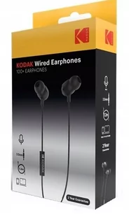Słuchawki Przewodowe Douszne Ipx4 1,2m Kodak / 100+ Earphones - Słuchawki - miniaturka - grafika 1