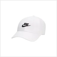 Czapki damskie - Czapka z daszkiem NIKE U NK CLUB CAP U CB FUT WSH L FB5368-100 – Biały - miniaturka - grafika 1