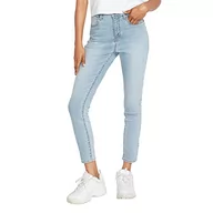 Spodnie damskie - Volcom Damskie spodnie z wysokim stanem Liberator, retro, niebieskie, S, Niebieski retro, S - miniaturka - grafika 1