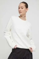 Bluzy damskie - Desigual bluza bawełniana damska kolor beżowy z aplikacją - miniaturka - grafika 1