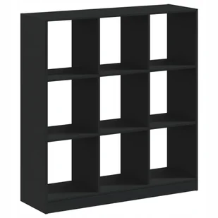 Regał, czarny, 102x32x108 cm, materiał drewnopoc - Regały - miniaturka - grafika 1