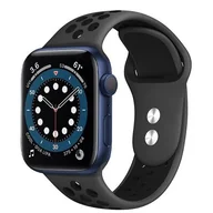 Akcesoria do smartwatchy - Apple Crong Pasek Crong Duo Sport Band do Watch 38/40 mm szary/czarny CRG-40DSB-BLK - miniaturka - grafika 1