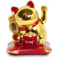 Figurki dla dzieci - Kotek szczęścia Maneki Neko na baterię słoneczną, złoty 10,5cm 2188-uniw - miniaturka - grafika 1