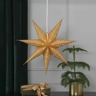 Ozdoby bożonarodzeniowe - STAR TRADING Papierowa gwiazda Blinka, bez lampy Ø 60 cm, złota - miniaturka - grafika 1