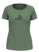 Koszulki sportowe damskie - Odlo Koszulka funkcyjna "Ascent" w kolorze zielonym - miniaturka - grafika 1