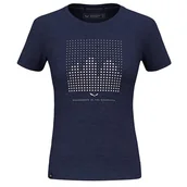 Koszulki i topy damskie - Salewa Eagle Dotted Mountain Merino T-Shirt damski, granatowy, rozmiar L - miniaturka - grafika 1