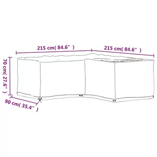 Pokrowiec na narożne meble ogrodowe, 16 oczek, 215x215x70 cm Lumarko! - Pokrowce na meble ogrodowe - miniaturka - grafika 1
