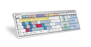 Logickeyboard ALBA klawiatura Uniwersalne USB ĄŽERTY Francuski Srebrny LKB-CBASE-CWMU-FR - Klawiatury - miniaturka - grafika 1