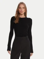 Swetry damskie - Kontatto Sweter 3M0809C Czarny Slim Fit - miniaturka - grafika 1