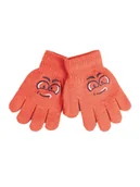 Rękawiczki dla dzieci - Rękawiczki dziecięce pięciopalczaste ceglaste z minką 14 cm - miniaturka - grafika 1