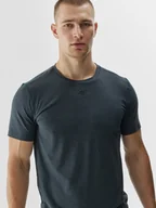 Koszulki sportowe męskie - Męska koszulka treningowa 4F 4FWAW24TFTSM1003 - szara - miniaturka - grafika 1
