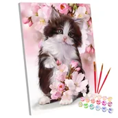 Malowanie po numerach - Zestaw do malowania po numerach Kotek, 30x40 cm - miniaturka - grafika 1