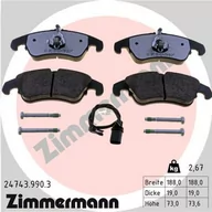 Klocki hamulcowe - Klocki hamulcowe - komplet ZIMMERMANN 24743.990.3 - miniaturka - grafika 1