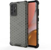 Etui i futerały do telefonów - Samsung Hurtel Honeycomb etui pancerny pokrowiec z żelową ramką Galaxy A72 4G czarny - miniaturka - grafika 1