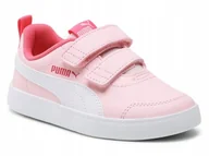 Buty dla dziewczynek - Buty Dziecięce Puma Courtflex 371543-25 Rzepy 35 - miniaturka - grafika 1