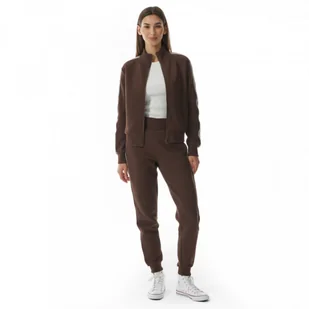 Damskie spodnie dresowe Guess Britney Jogger - brązowe - GUESS - Spodnie sportowe damskie - miniaturka - grafika 1