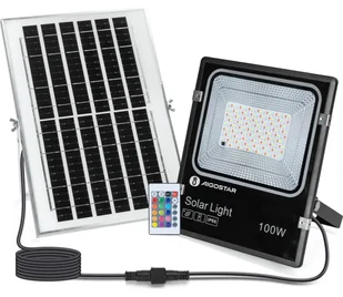 Aigostar - LED RGB Ściemnialny naświetlacz solarny LED/100W/3,2V IP66 + pilot - Lampy ogrodowe - miniaturka - grafika 1