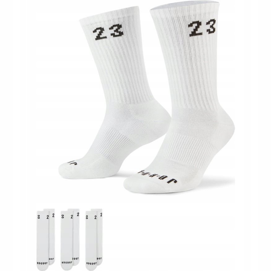 Skarpety Jordan Essential Cushioned 3Pak (Da5718-100) 42-46Eu