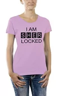 Koszulki dla dziewczynek - Touchlines Damska koszulka dziewczęca I AM SHER LOCKED, Soft Pink, XS - miniaturka - grafika 1