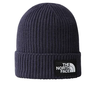 Czapka The North Face Logo Box Beanie 0A3FJX8K21 - granatowa - Czapki i chusty sportowe męskie - miniaturka - grafika 1